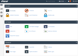 عکس کنترل پنل‌ cPanel